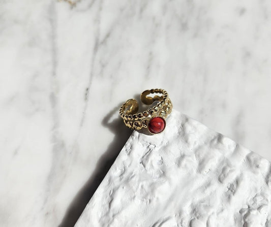 Ruby Vintage Yüzük | 316L