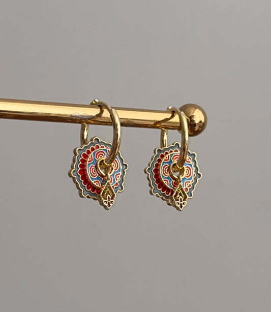 Kırmızı Mavi Küpe | 316L